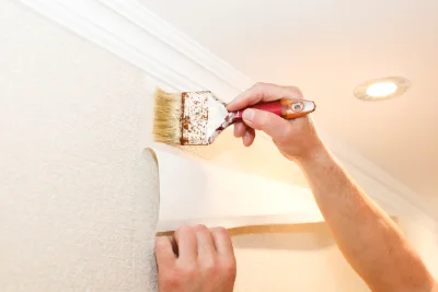 Pose de papier peint au Rove — revêtements muraux et toiles de verre